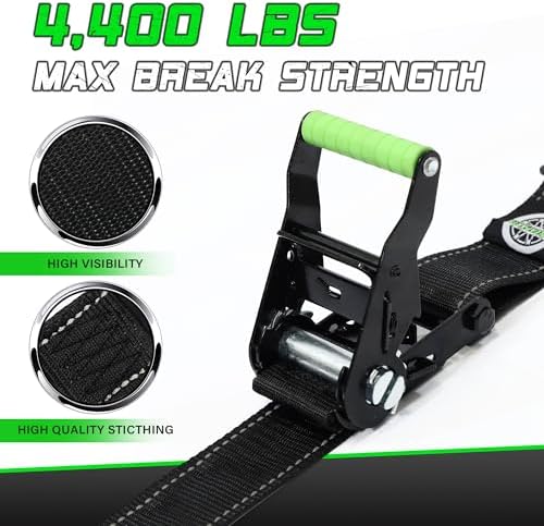Heavy Duty Wheel Chock Tie Down Straps Set - Image 2