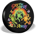 GENANY Rainbow Frog Pride Thick PVC Leather Spare Tire Cover Size 16 by GENANY