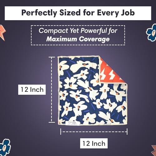 Reversible Microfiber Washcloths, Waffle Weave Dish Cloths - Image 4