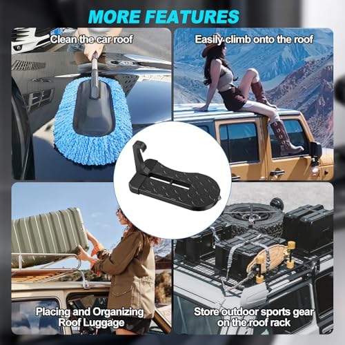 Car Door Step, Foldable Aluminum Roof Access Step - Image 6