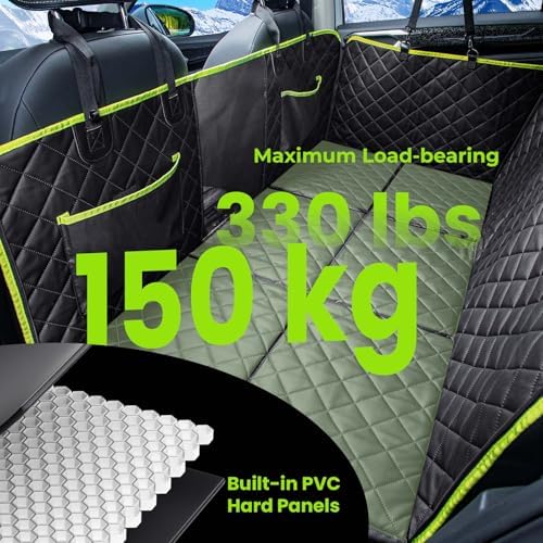 Dog Car Seat Cover for Back Seat, Waterproof Leather Fabric Back Seat Extender - Image 5