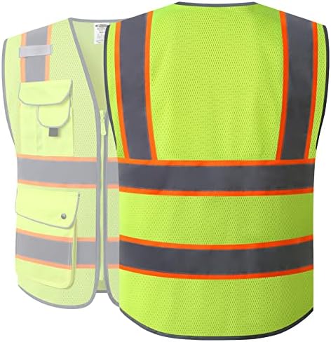 JKSafety Safety Vest for Men Women Reflective Hi Vis JK100 Yellow 3XL - Image 5