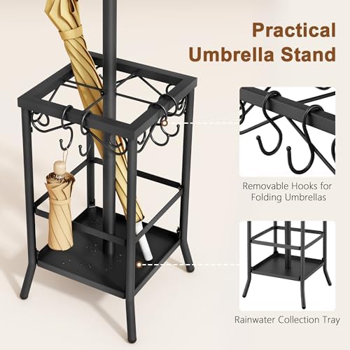 Hoctieon Coat Rack Freestanding, Coat Tree - Image 5