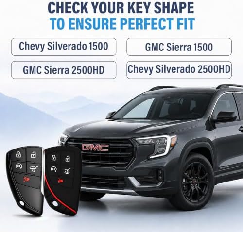 2Pc Silicone Key Fob Cover Chevy GMC 2026 2025 2024 2023 2022 - Image 6