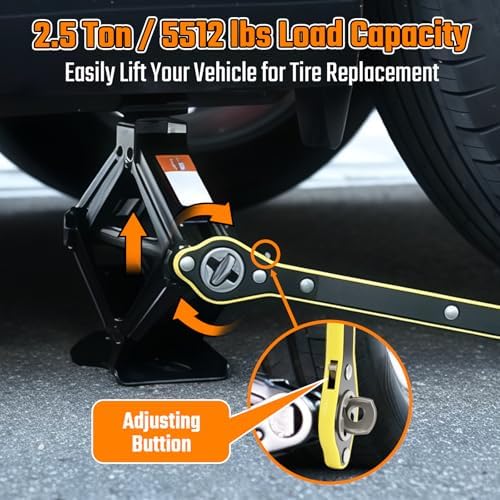 Scissor Jack Car Jack Kit, 2.5 Ton - Image 3