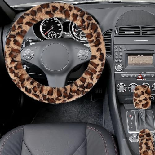 Accmor Fuzzy Car Steering Wheel Cover, Universal Fit Fur Auto Wheel Cover & - Image 3
