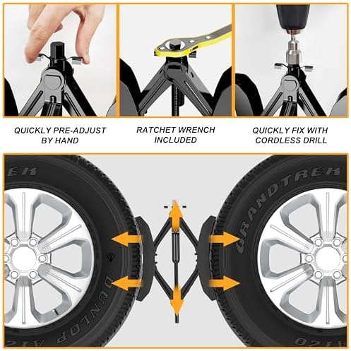 Camper Wheel Chock Stabilizer 2 Sets, Heavy Duty X-Shaped Stabilizer - Image 6