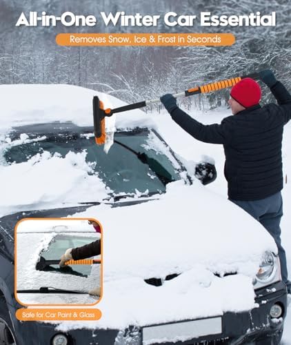 5-in-1 Extendable Car Snow Brush & Ice Scraper - Image 3