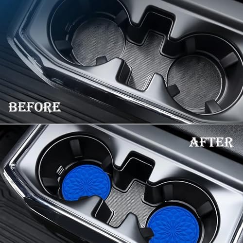 2 Pack Silicone Car Cup Holder Coaster – 2.75 Inch Non-Slip Drink Mat, - Image 7