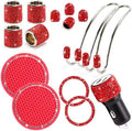 ToBeQueen 15-Piece Bling Car Accessories Set by ToBeQueen