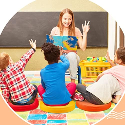 Juexica 8 Pcs Floor Cushions Kids, Classic Color, 13.8 x 13.8 x 2 Inch - Image 5