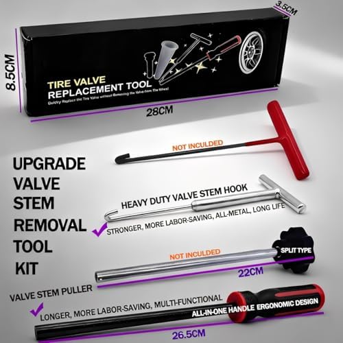 Valve Stem & Core Removal Replacement Tool Kit, Without Tire Removal - Image 4