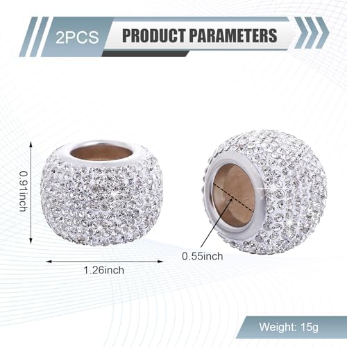 2 PCS Bling Car Headrest Collars, Crystal Head Rest Decor Collars, Interior - Image 2