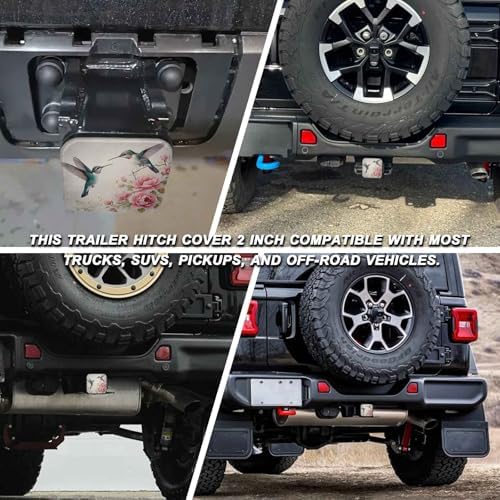 Trailer Hitch Cover 2 Inch Square Receiver Hitch Cover Rubber Tube Plug - Image 5