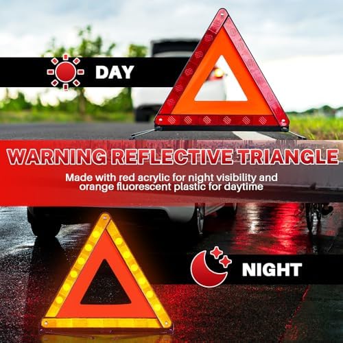 MAOPINER 2 Pack Emergency Warning Triangles Roadside Safety Kit - Image 5