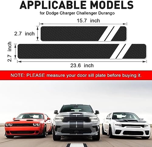 Door Sill Protector for Dodge Durango Challenger Charger Accessories - Image 2