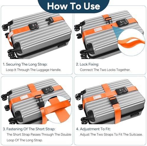 Travel Inspira TSA Approved Luggage Strap Heavy Duty Suitcase Belt - Image 3