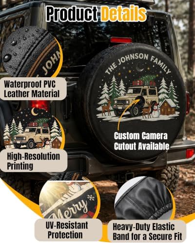 Custom Spare Tire Cover, PVC Leather Wheel Cover - Image 2