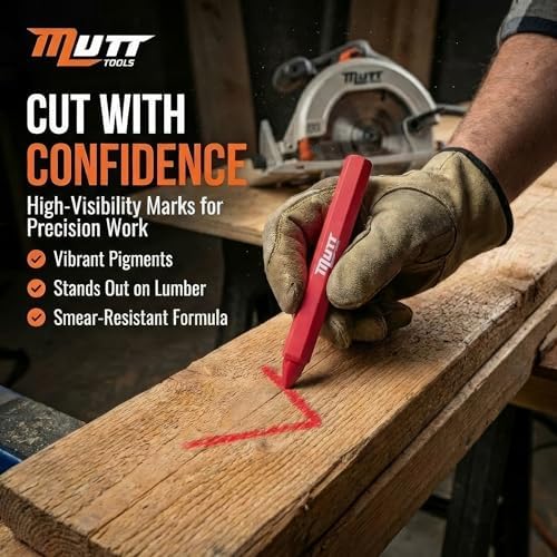Mutt Tools Red Lumber Crayons 12 Pack - Image 4