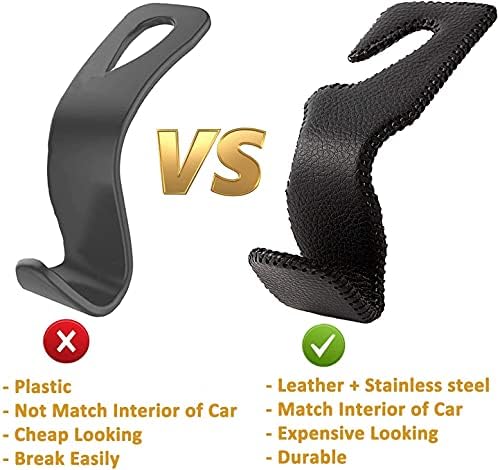 Purse Hook for Car, Superior Leather Headrest Hanger Matching Cars Interior - Image 5