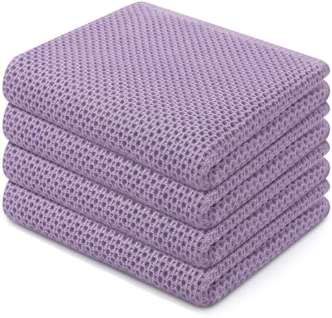 Homaxy 100% Cotton Waffle Weave Kitchen Dish Towels 4-Pack by Homaxy