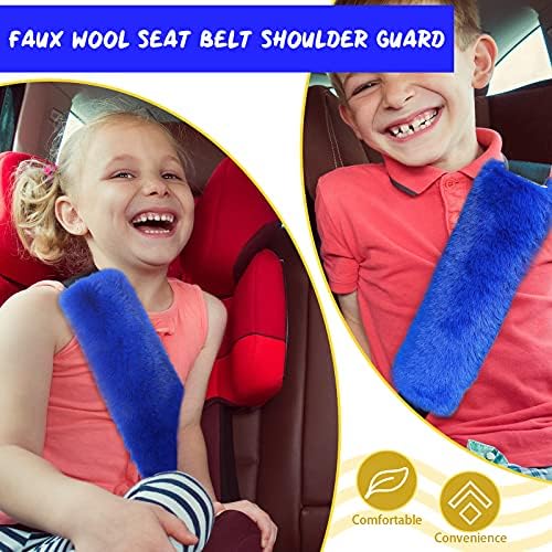 Boao 4 Pack Sheepskin Seat Belt Cover Shoulder Pad - Image 6