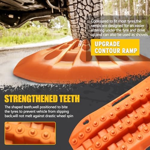BUNKER INDUST Off Road Traction Boards, Snow Ramps-Orange Tire Traction Tool - Image 3