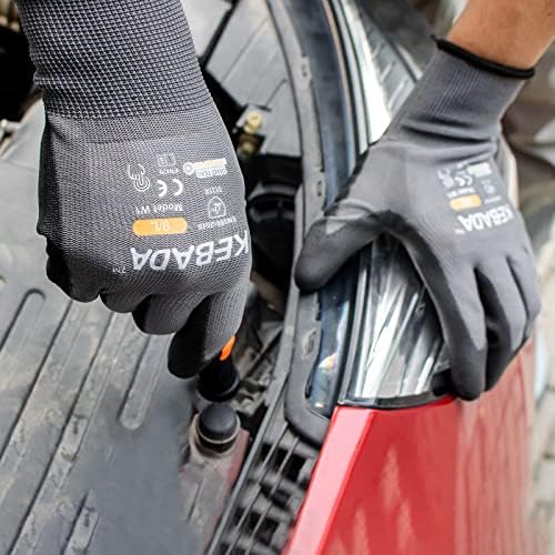 Kebada W1 Safety Work Gloves for Men & Women, 50 Pairs Bulk Pack, PU Coated - Image 4