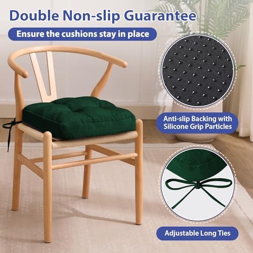 IASEAHK Memory Foam Dining Chair Cushions, 16.5"x16.5"x3.5" - Image 4