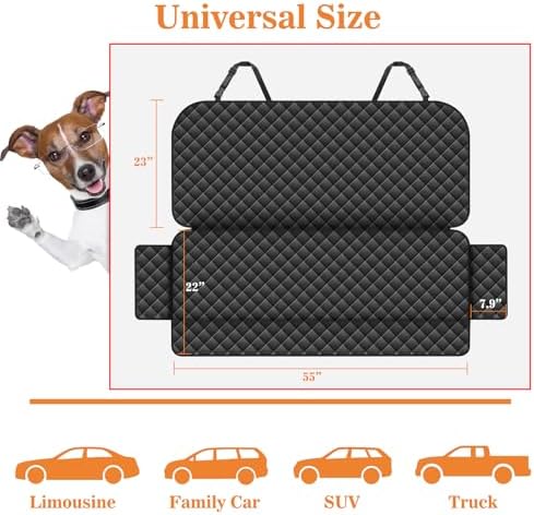 Meolsaek Dog Car Seat Cover Back Seat, Waterproof Nonslip Seat Protector - Image 5