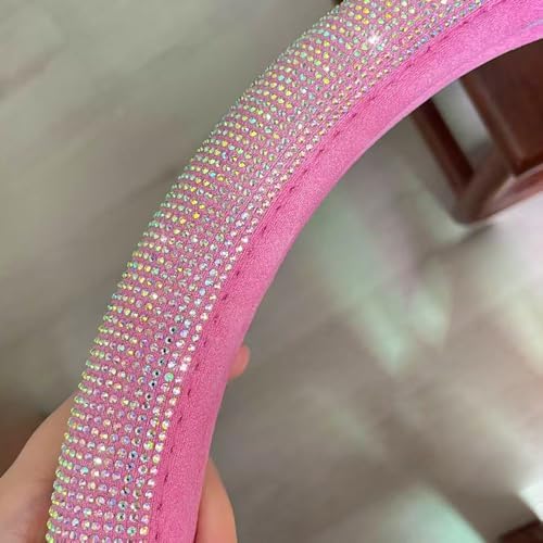 Car Steering Wheel Cover Pink for Women Bling Accessories Diamond Universal - Image 5