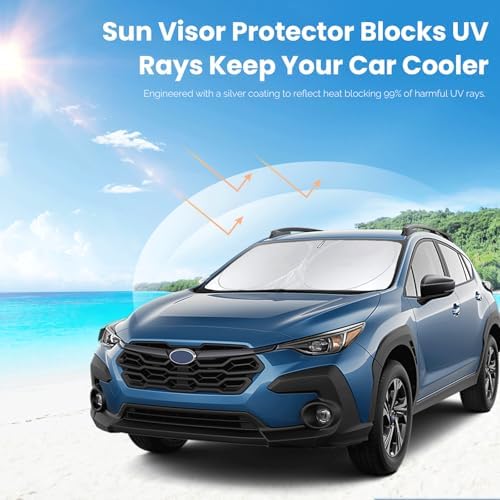 Windshield Sun Shade for 2024-2026 Subaru Impreza WRX/WRX STI Sunshade - Image 2