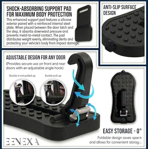 Car Door Step for Roof Access, Foldable Door Latch Step, Adjustable Multi-Angle - Image 6