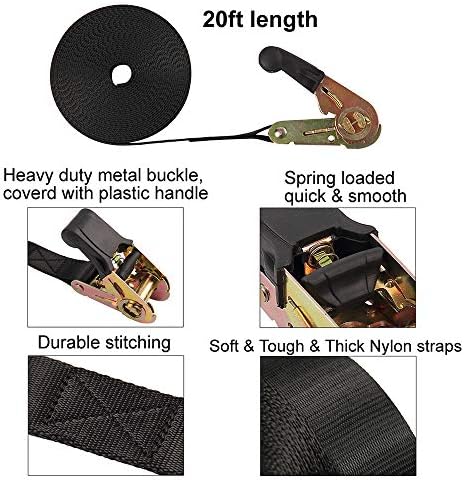 Ayaport Endless Ratchet Straps, 20FT Heavy Duty Cargo Tie Downs - Image 2