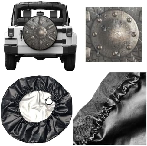 Round Shield Scales Spare Tire Covers - Image 5