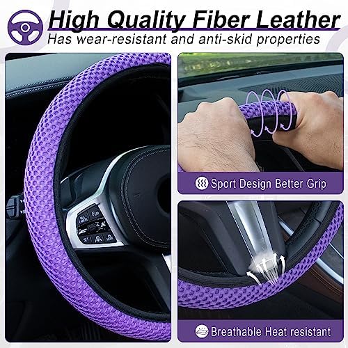 Alpmosn Elastic Stretch Steering Wheel Cover, Universal Interior Accessories - Image 3