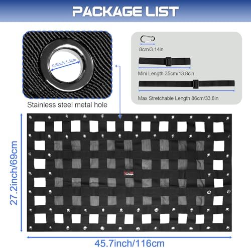 StarknightMT Cargo Net Thicker Elastic Straps Heavy Duty Nylon Fabric - Image 5