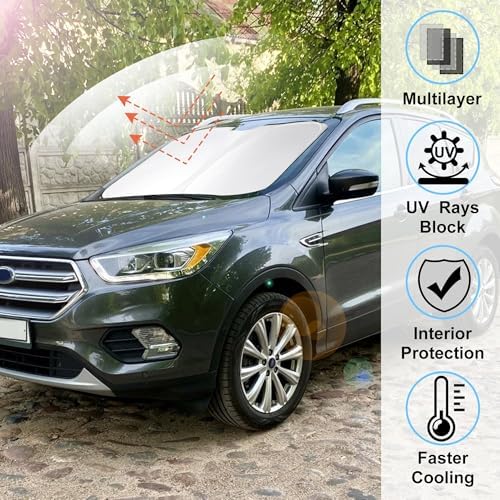 Windshield Sun Shade for 2013-2019 Ford Escape Accessories - Image 2