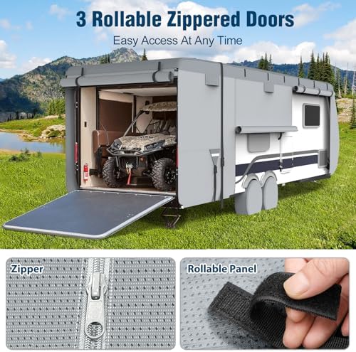 Mofeez RV Cover, 24-27ft Travel Trailer Cover, Heavy Duty 7 Layer Top Anti-UV - Image 5