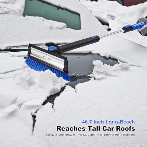 SEAAES 46.7 Inch SUV Long Snow Scraper and Brush - Image 2