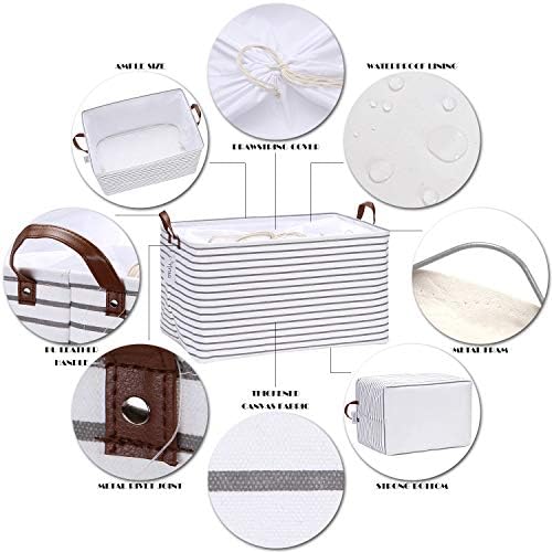 Hinwo 70L Extra Large Canvas Storage Bin - Image 4