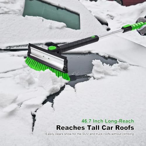SEAAES 46.7 Inch Long Car Scraper Snow Brush - Image 2