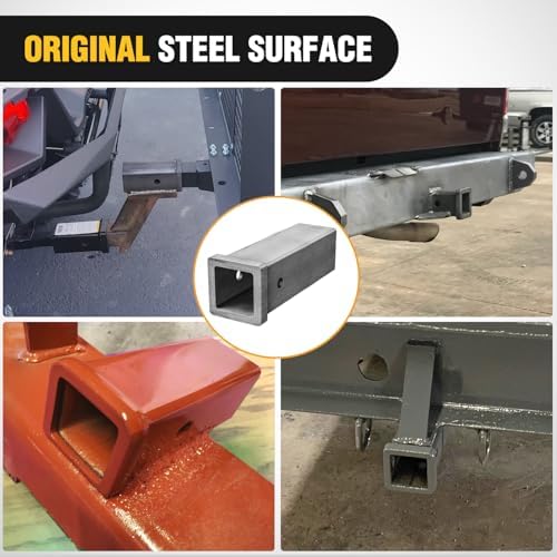 Nilight Hitch Adapter 2.5" x 10" Combo Bar Trailer Receiver Tube | Weld-on Raw - Image 4