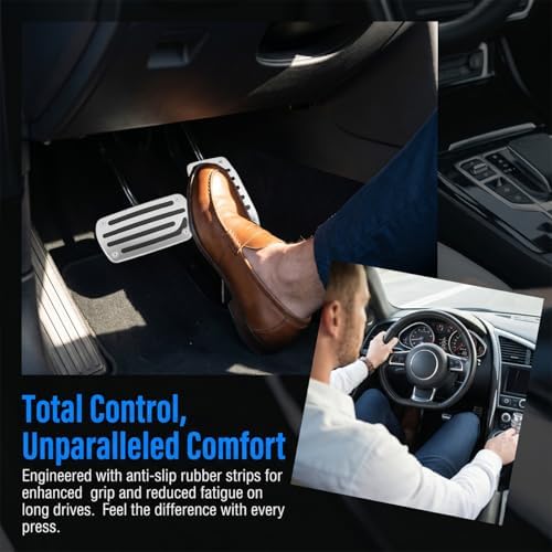 2PCS Car Pedal Pads Set, Stainless Steel Anti-Slip Vehicle Automatic - Image 3