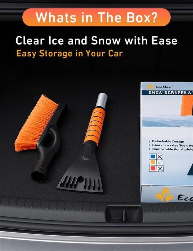 EcoNour 27" Ice Scrapers for Car Windshield, Snow Brush for Car Cleaning - Image 5
