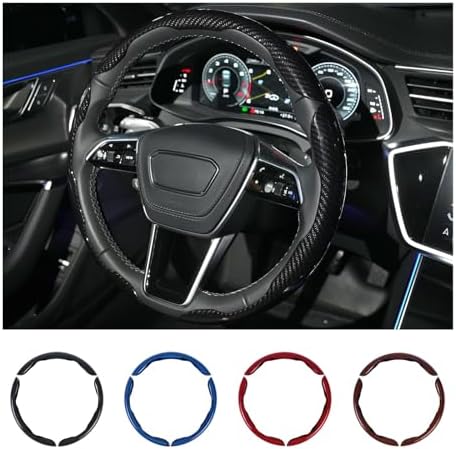 Hiseanllo Carbon Fiber Steering Wheel Cover 3PCS Set – Anti-Slip, by HiseanlloTech