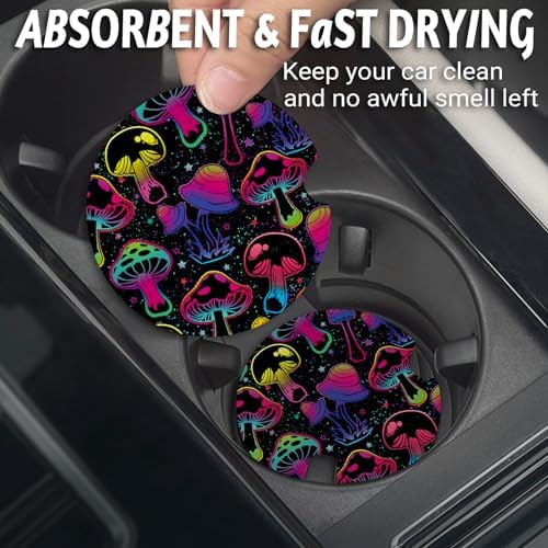 Yonlevres Car Coasters for Cup Holders, 2 Pack - Image 2