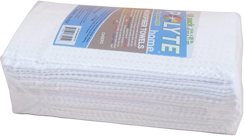 POLYTE 380 GSM Microfiber Waffle Kitchen Dish Tea Towel, 16x28 in, 18 Pack - Image 6