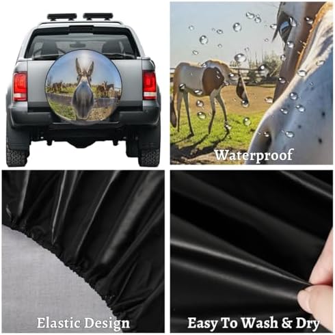 Rv Spare Tire Cover Wheel Funny Animal Donkey Tire Covers Wheel Protectors - Image 4