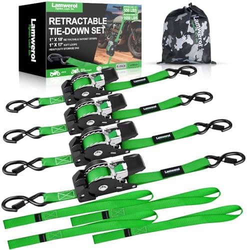 Retractable Ratchet Straps 1in x 10ft by Unknown